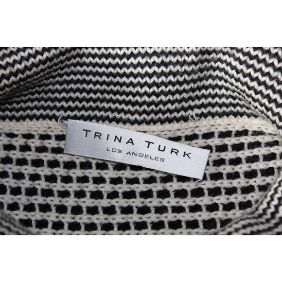 Trina Turk Sweater Capelet Cowl Neck Wrap Closure Short Sleeve S/M - Picture 4 of 12